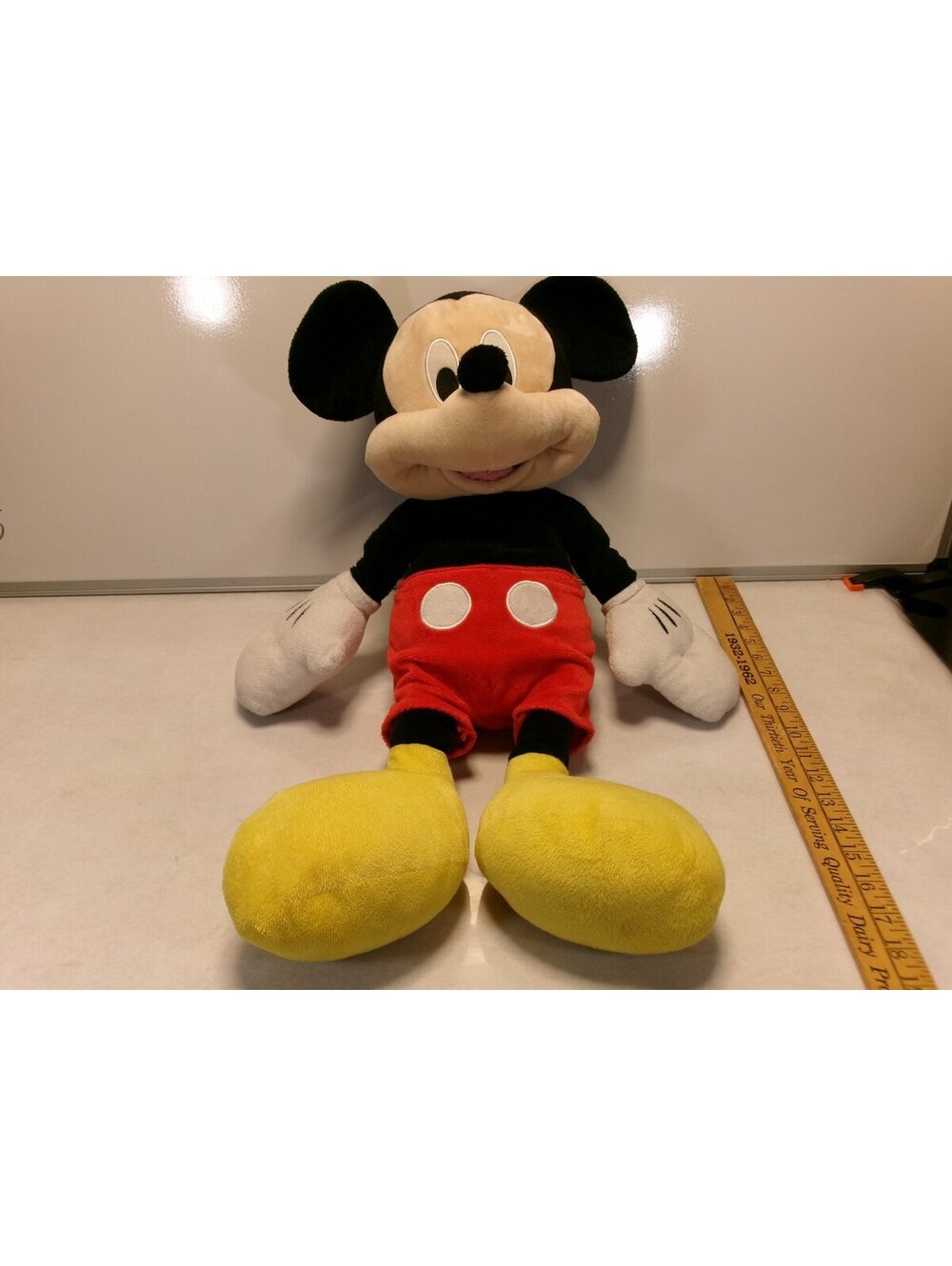 Disney Mickey Mouse Large Plush Classic Red Shorts Yellow Shoes